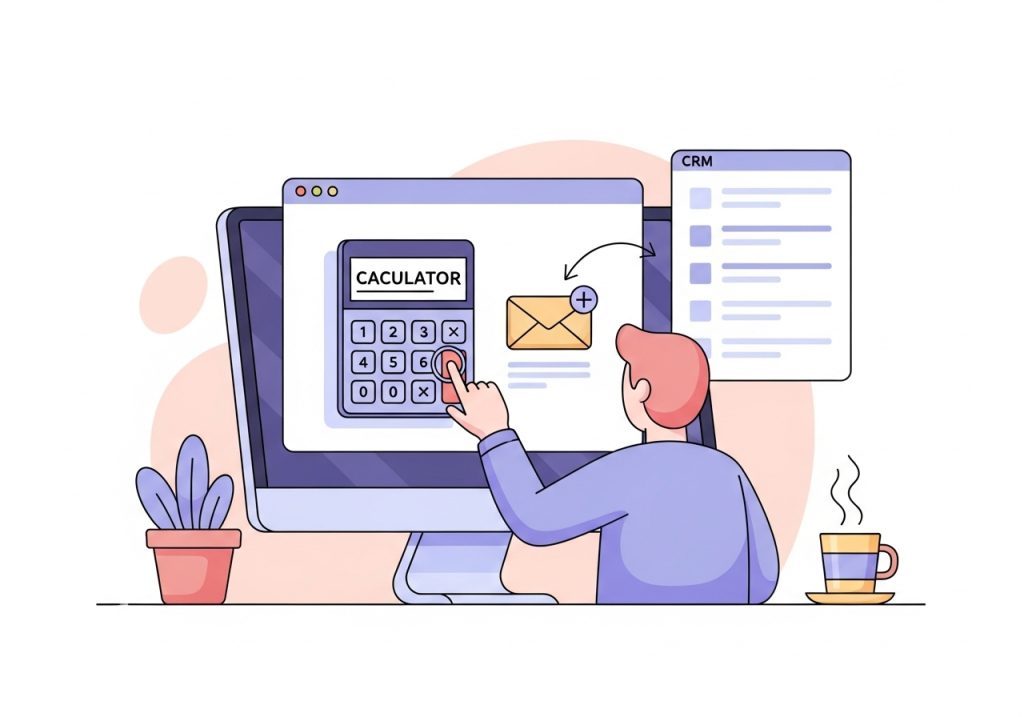 An interactive health calculator on a website generates qualified leads for a wellness practice.