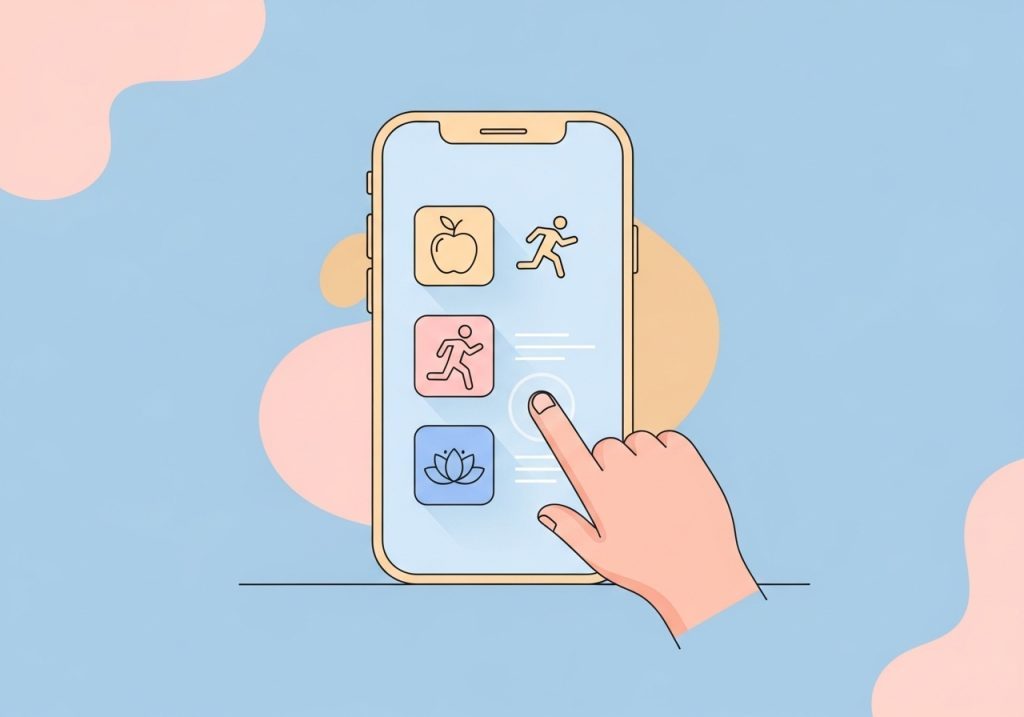 A smartphone showing a personalized patient experience plan with custom health recommendations.
